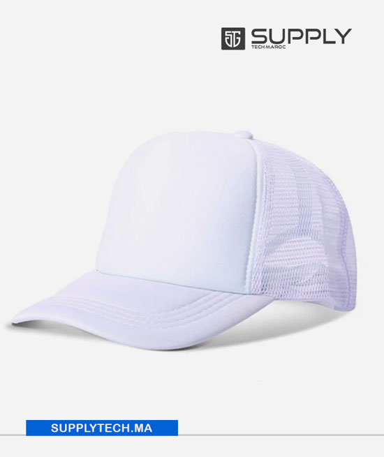 casquette filets blanc
