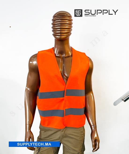 gilet de i securite orange fluo