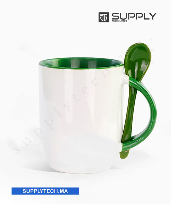 mug a cuillere vert