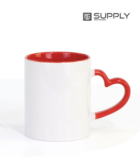 mug rouges color coeur