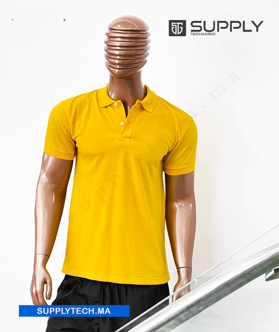 polos demimanche moutarde