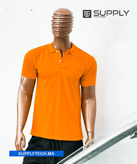 polos pdemi manche orange 3