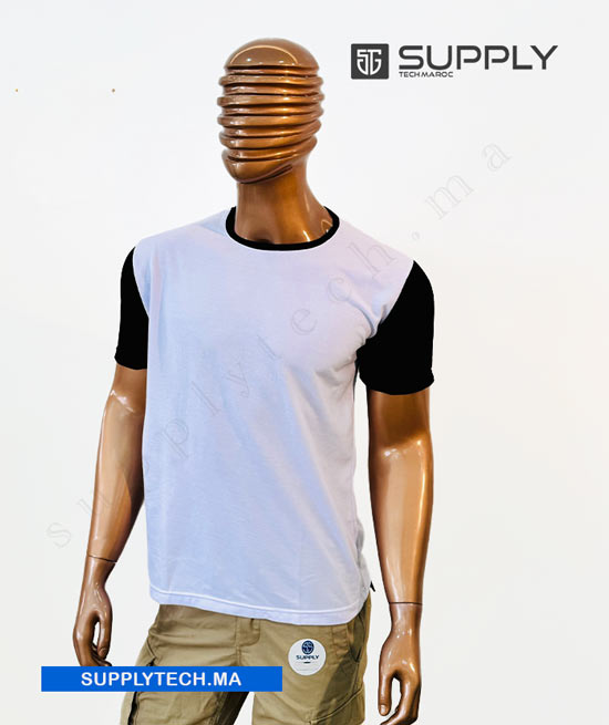 tshirt bicolore sublimation noir 4
