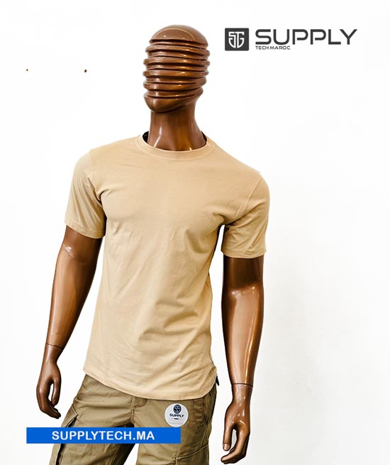 tshirts coton esentiel beige