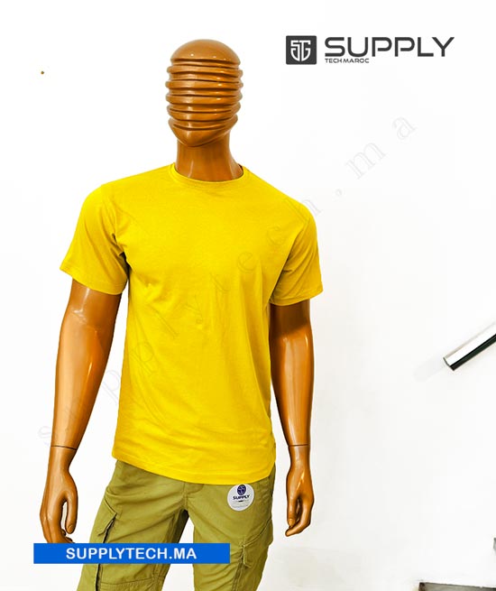 tshirts coton esentiel jaune 1