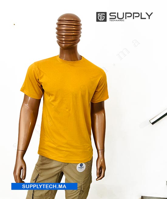 tshirts coton esentiel moutarde 3