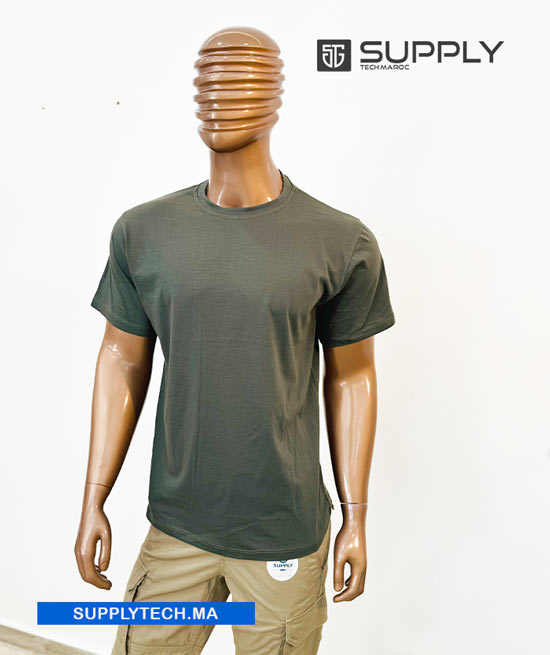 tshirt coton sentiel kaki