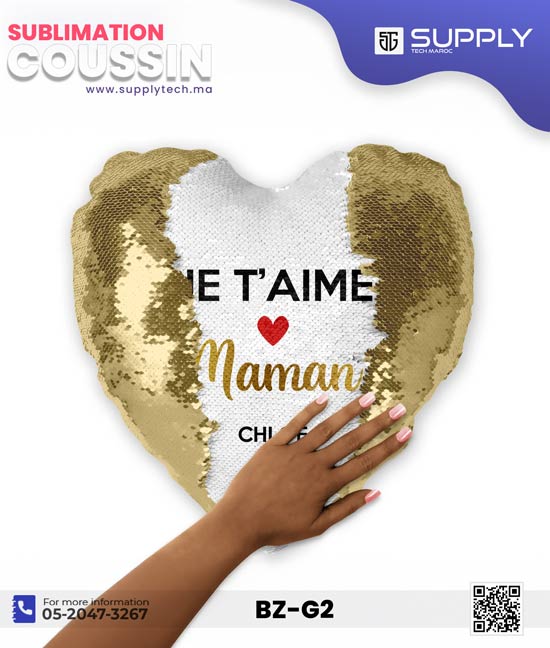 coussin magic dore coeur