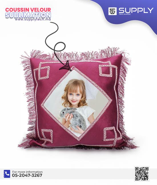 coussin velour